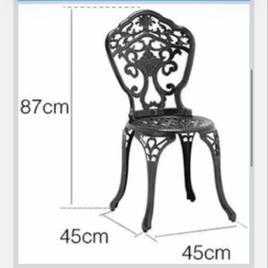 ガーデンチェア2点セット 丈夫　錆びにくい　屋外　屋内　兼用　白系