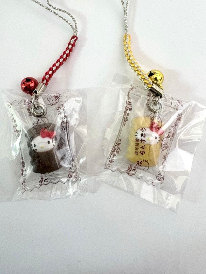 ハローキティ　根付 ストラップ ご当地　沖縄限定 ちんすこう 全２種類