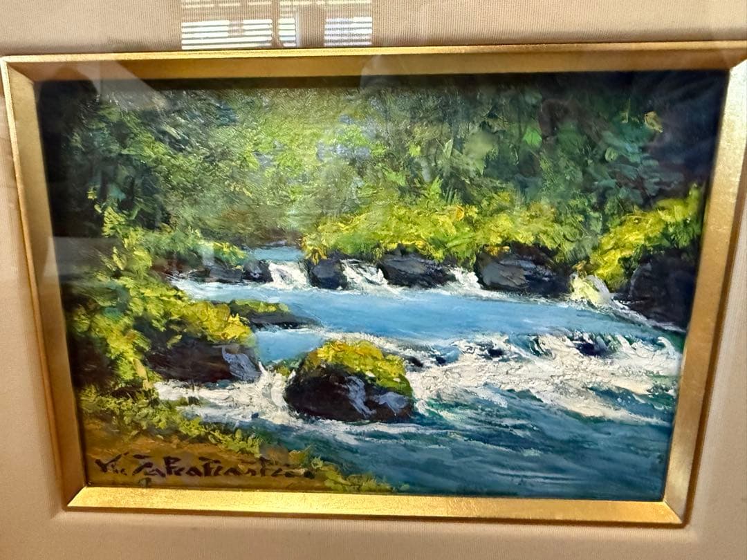 40.「奥入瀬緑」髙橋一善 油絵