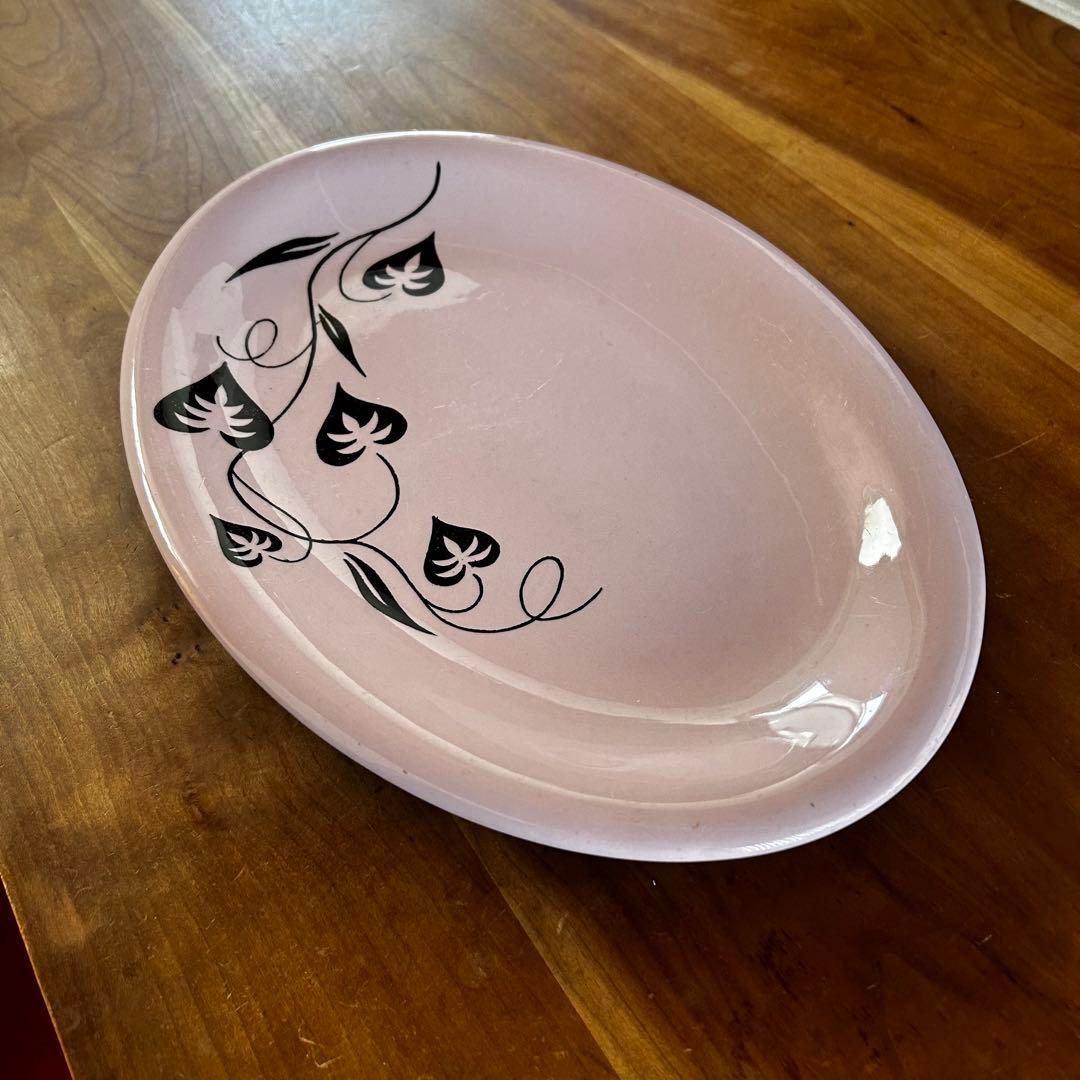 ラッセルライト シェルピンク オーバルプレート スターリング チャイナ