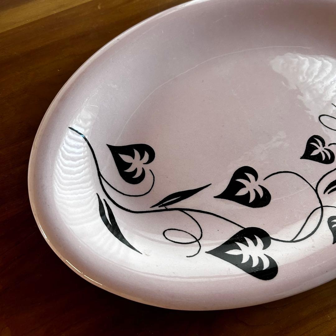 ラッセルライト シェルピンク オーバルプレート スターリング チャイナ