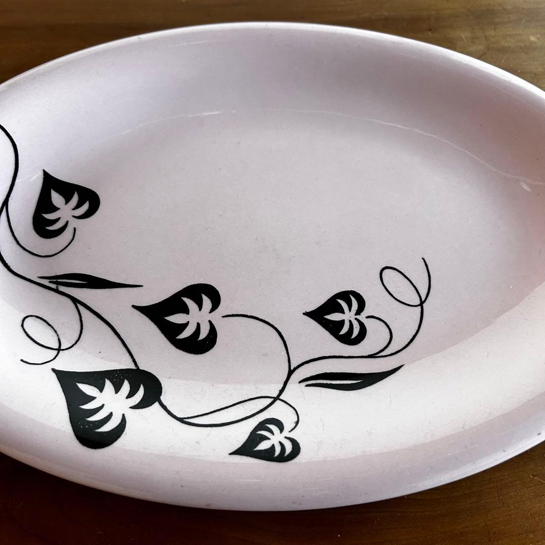 ラッセルライト シェルピンク オーバルプレート スターリング チャイナ