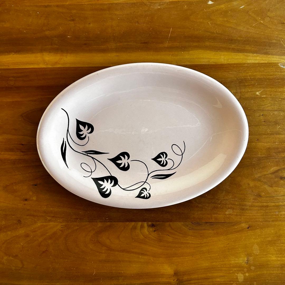 ラッセルライト シェルピンク オーバルプレート スターリング チャイナ