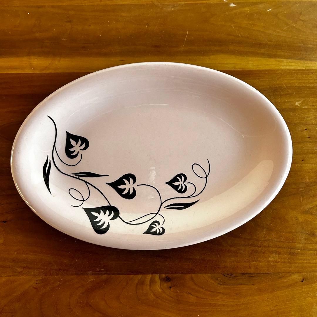 ラッセルライト シェルピンク オーバルプレート スターリング チャイナ