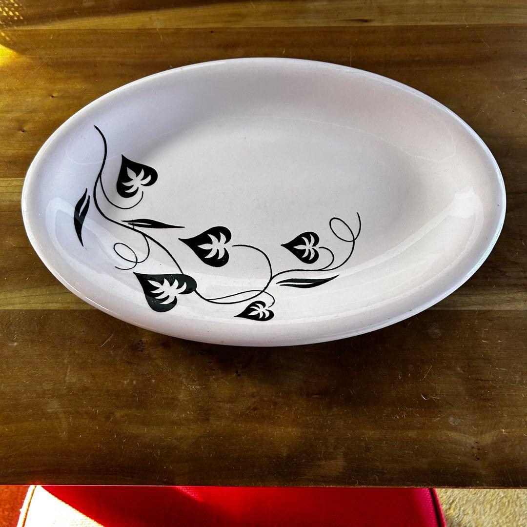 ラッセルライト シェルピンク オーバルプレート スターリング チャイナ