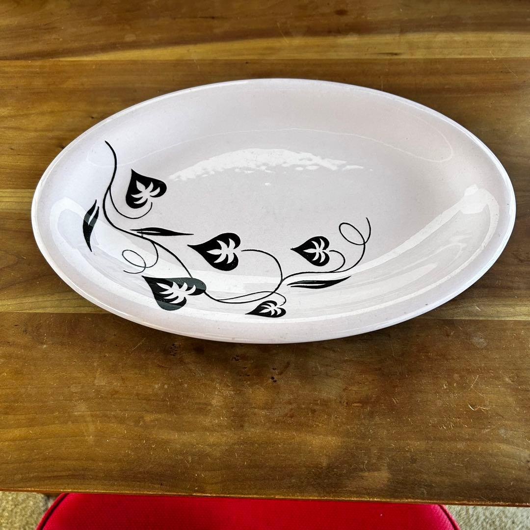 ラッセルライト シェルピンク オーバルプレート スターリング チャイナ