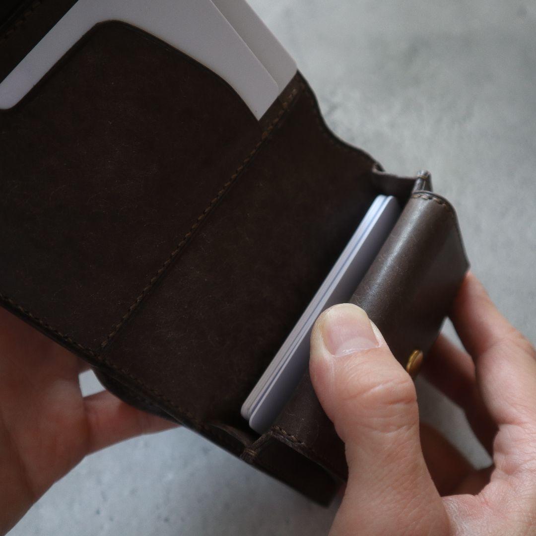 【受注製作】オコシ金具の三つ折り財布　Rondine フルハンドメイド