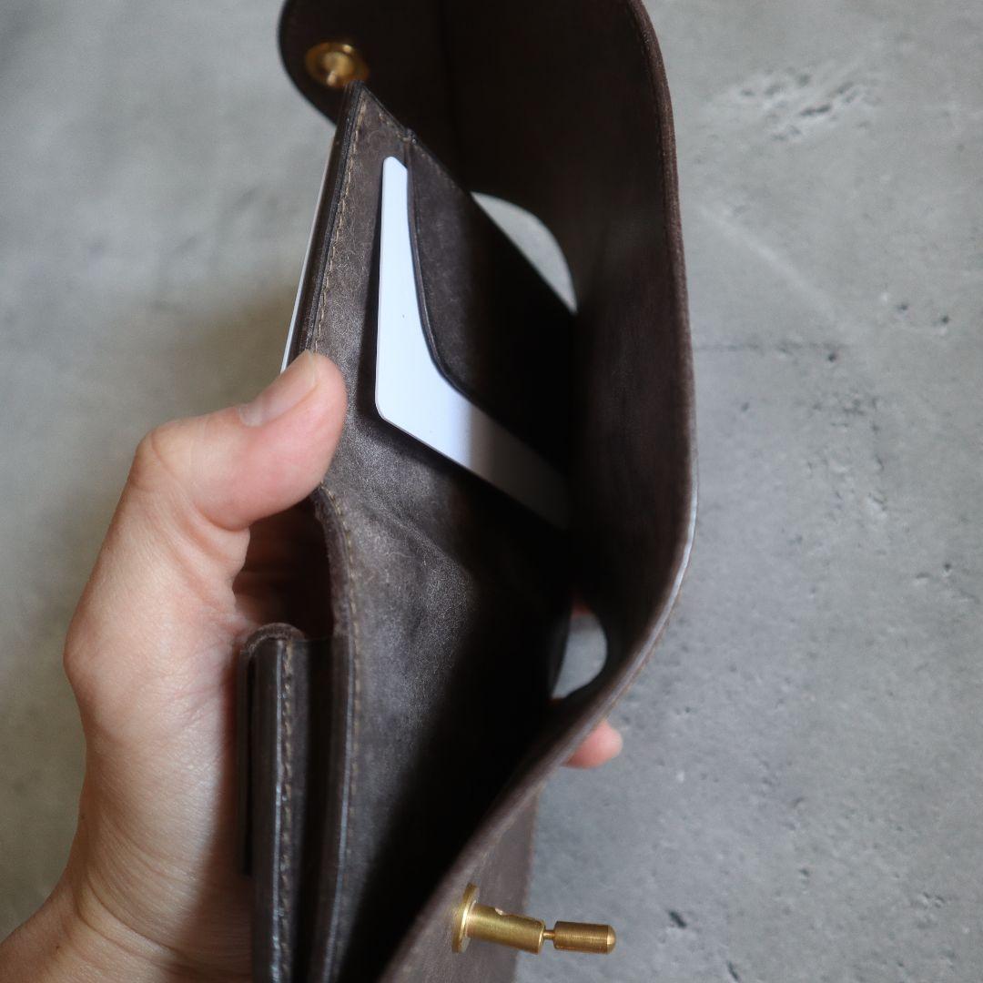 【受注製作】オコシ金具の三つ折り財布　Rondine フルハンドメイド