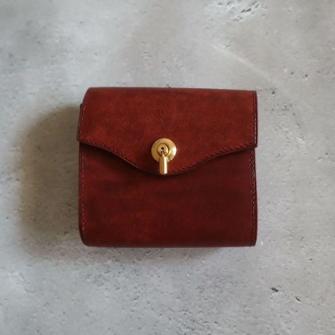 【受注製作】オコシ金具の三つ折り財布　Rondine フルハンドメイド