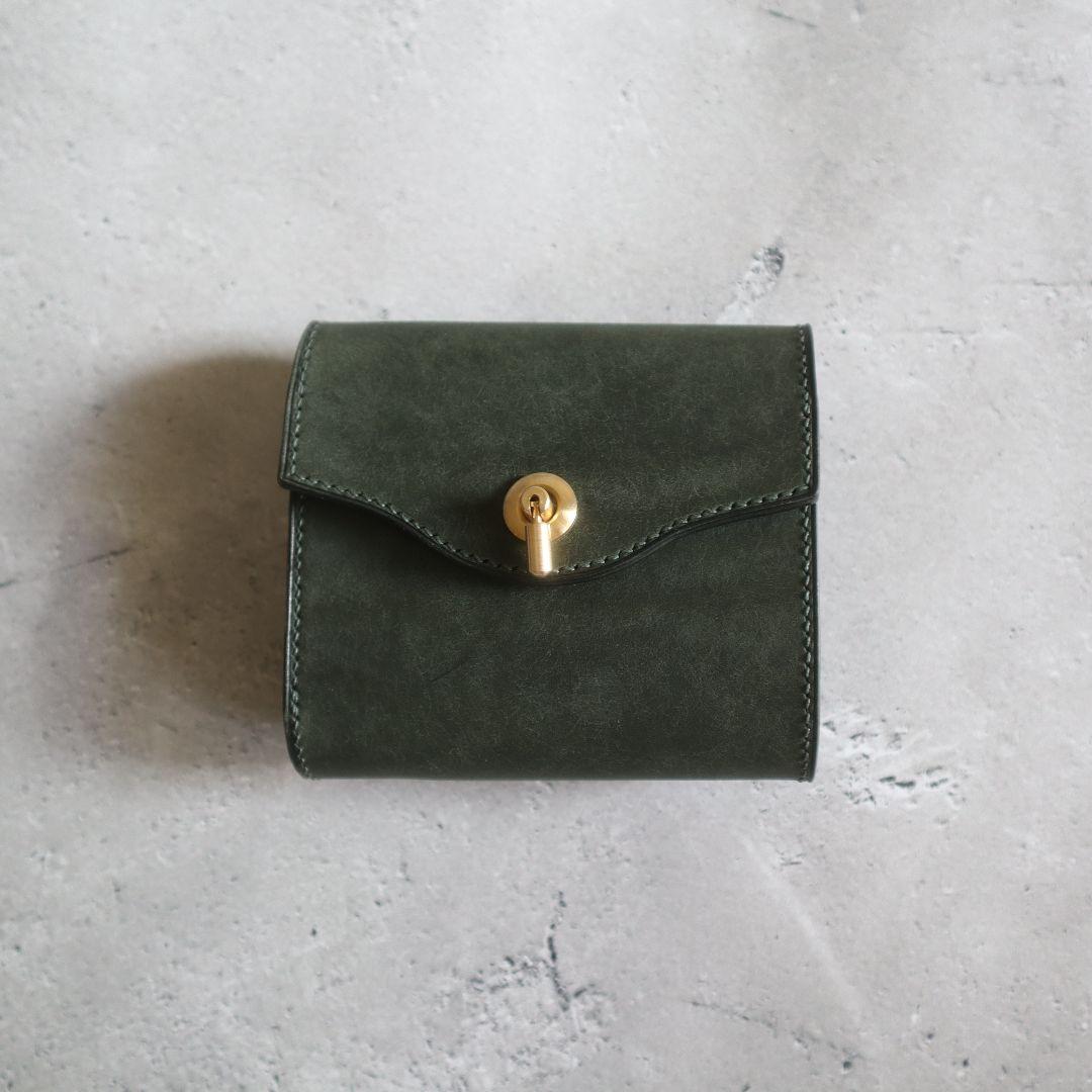 【受注製作】オコシ金具の三つ折り財布　Rondine フルハンドメイド