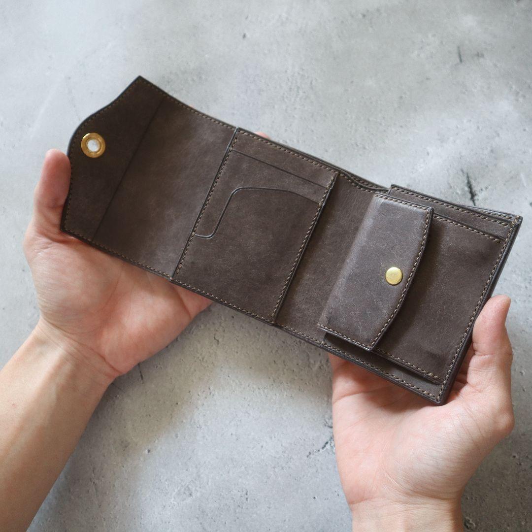 【受注製作】オコシ金具の三つ折り財布　Rondine フルハンドメイド