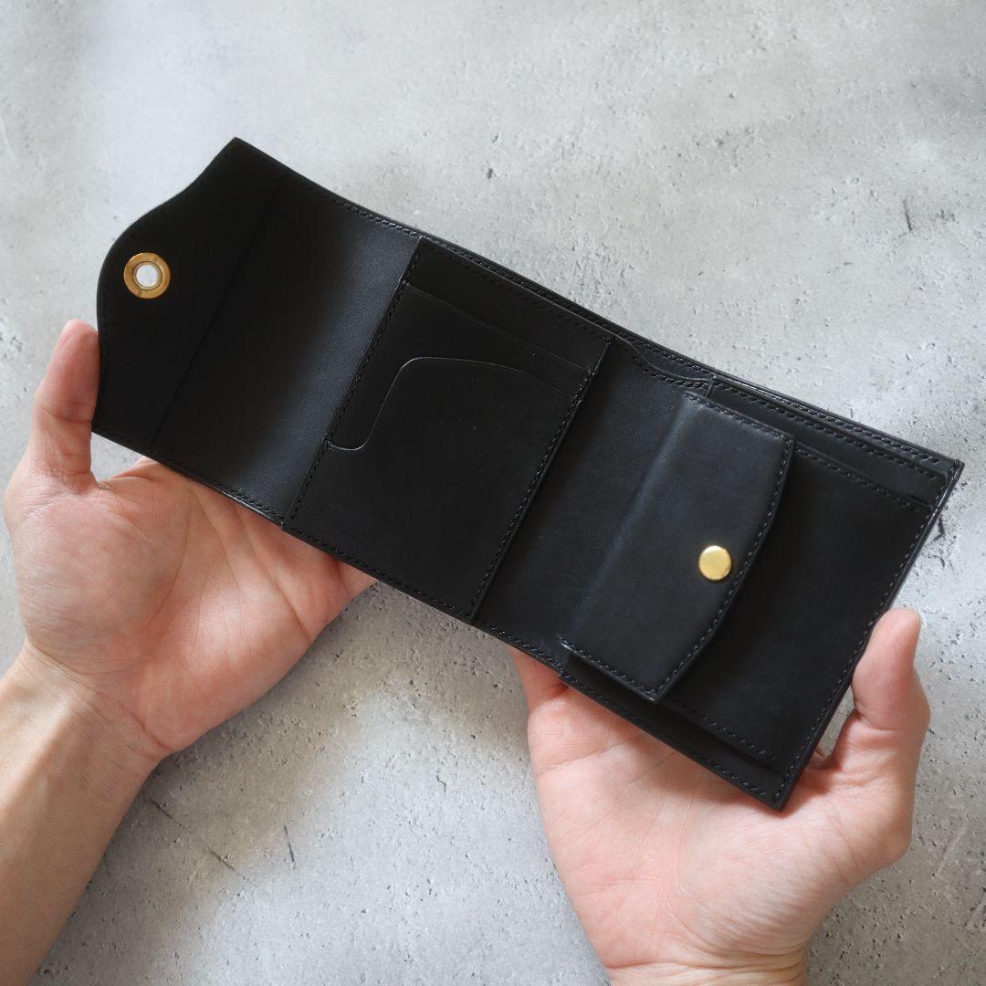 【受注製作】オコシ金具の三つ折り財布　Rondine フルハンドメイド