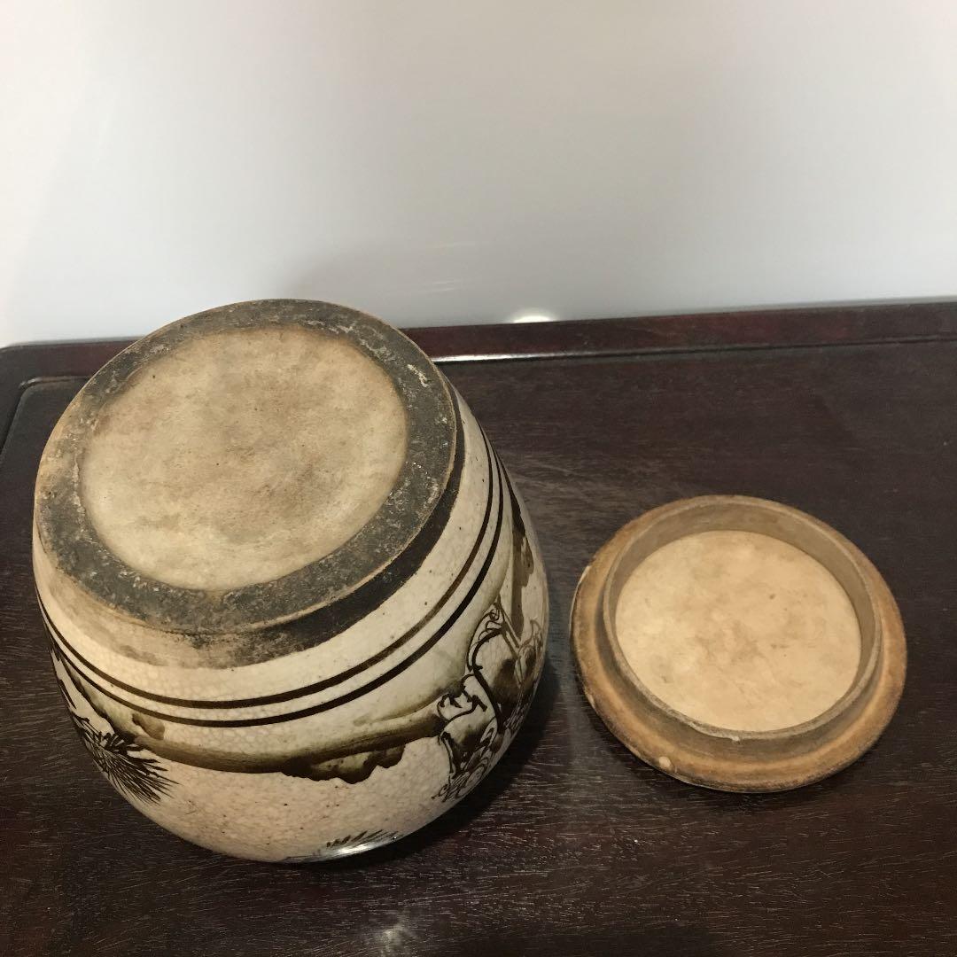 希少品　骨董品　古美術　中国美術　磁州窯　花瓶　壺