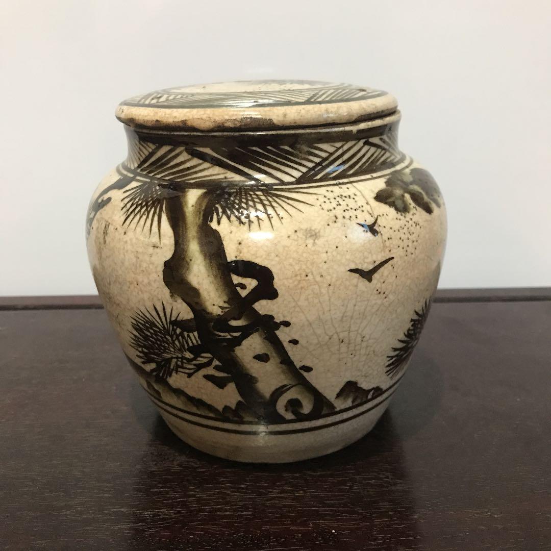 希少品　骨董品　古美術　中国美術　磁州窯　花瓶　壺