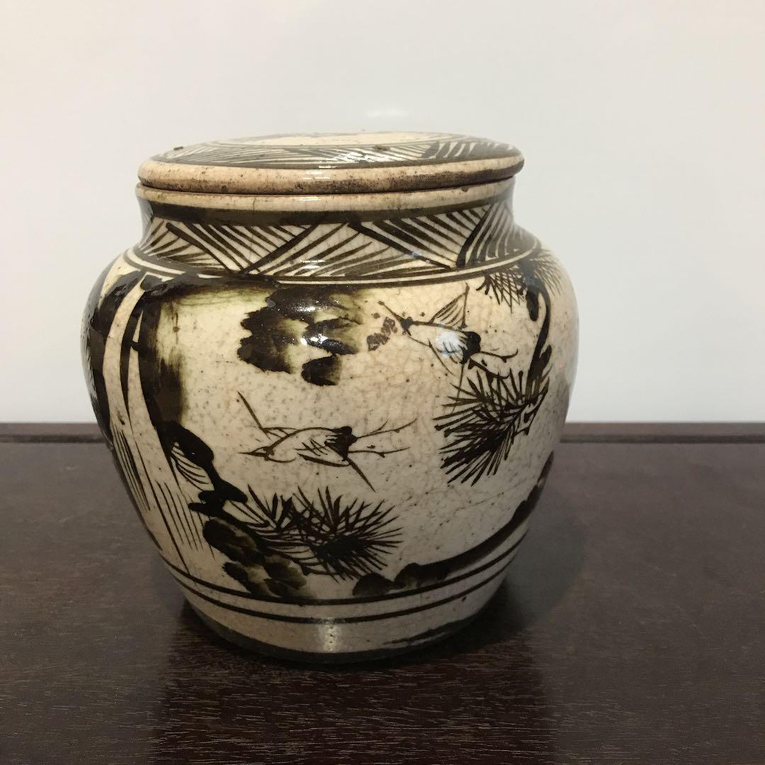 希少品　骨董品　古美術　中国美術　磁州窯　花瓶　壺
