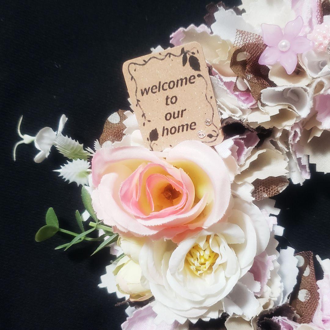 〔10〕布リース キャットリース (ナチュラル ブラウン)