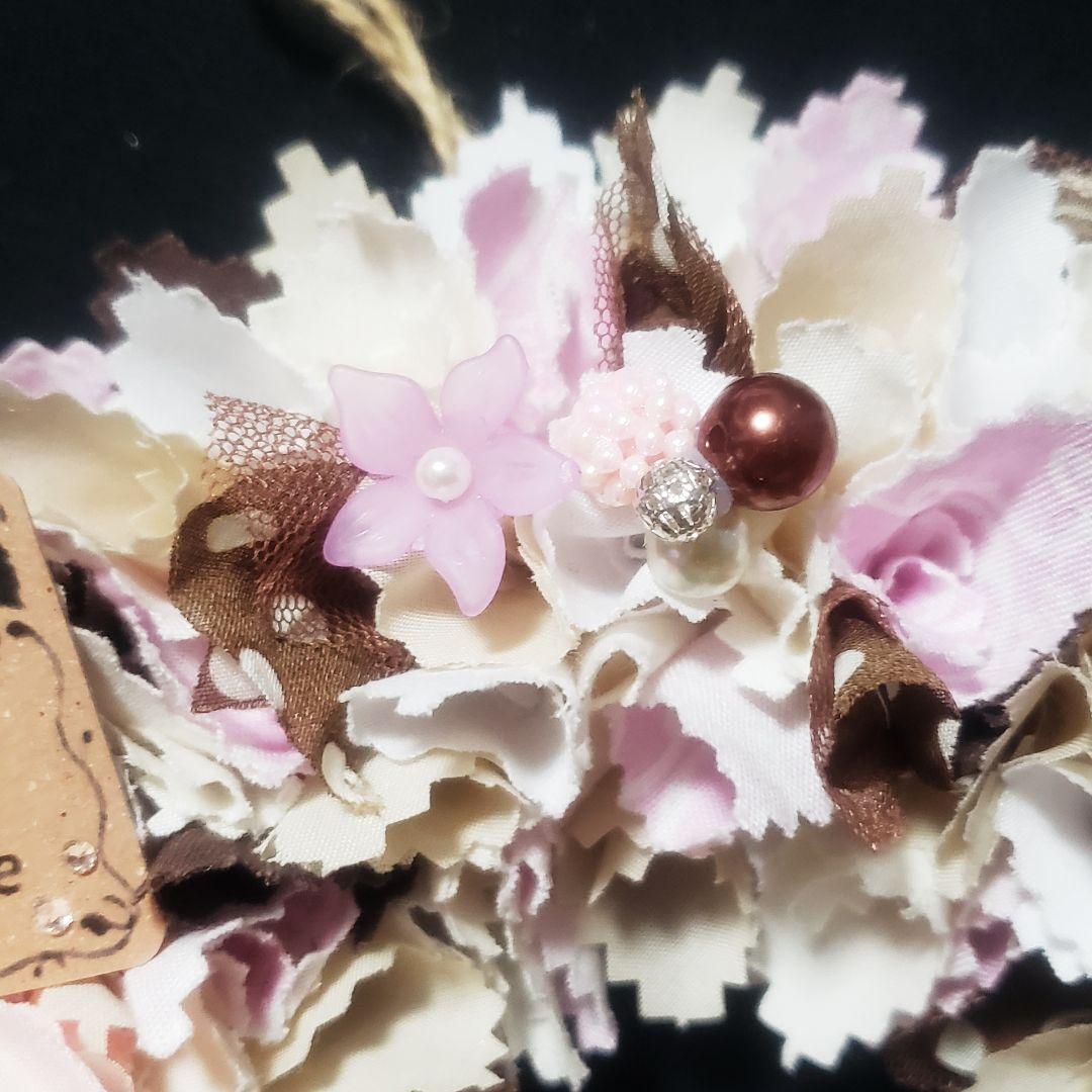 〔10〕布リース キャットリース (ナチュラル ブラウン)