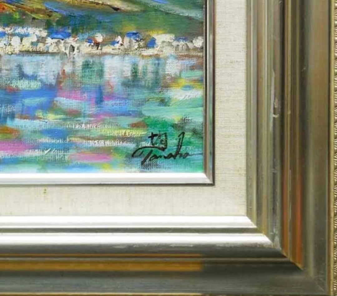 ＊真作＊ 大判大作 田中均「雪の比良(比良天望)」キャンバスに油彩琵琶湖