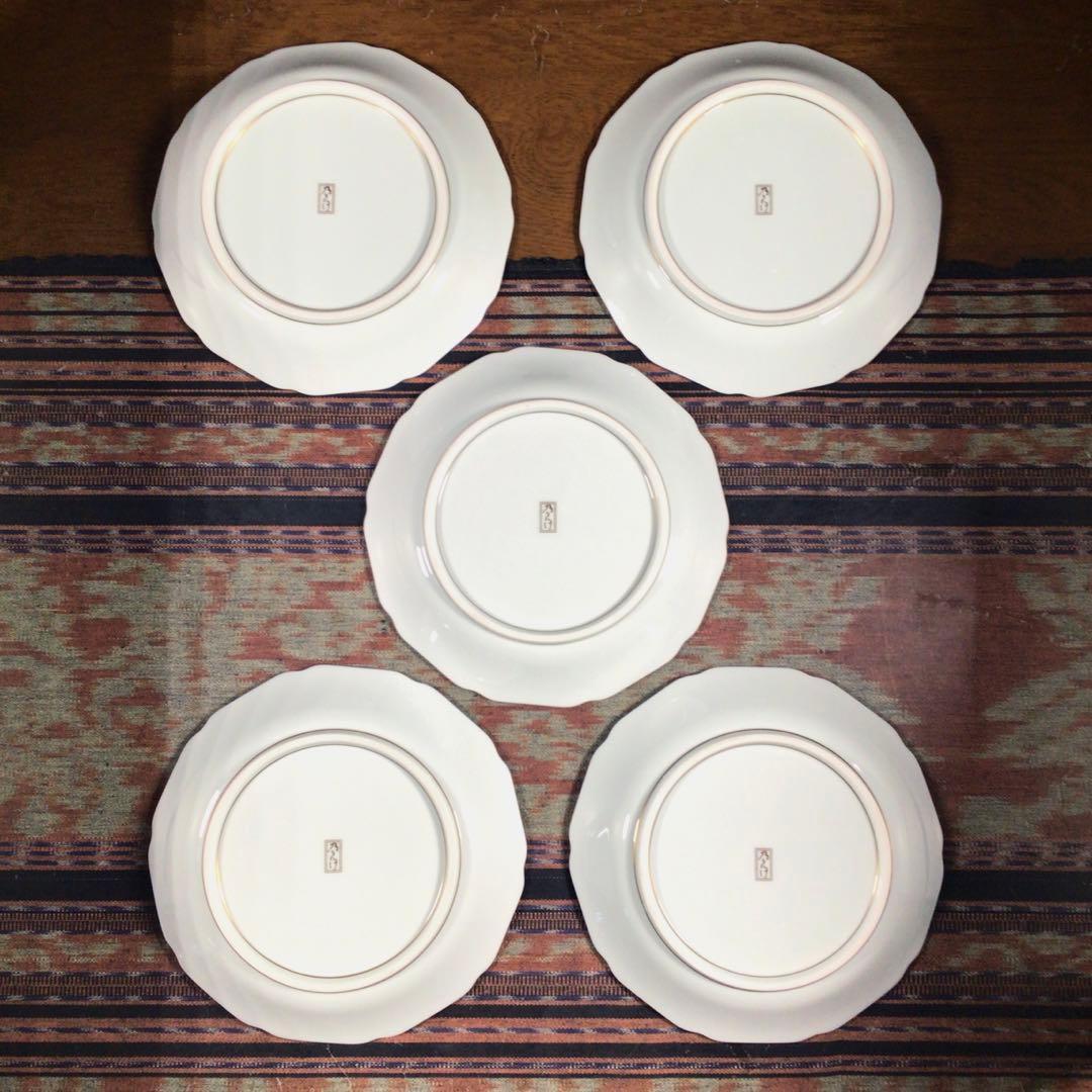 『行楽うー特価』　乃りたけ　Noritake 金彩　取皿　5枚