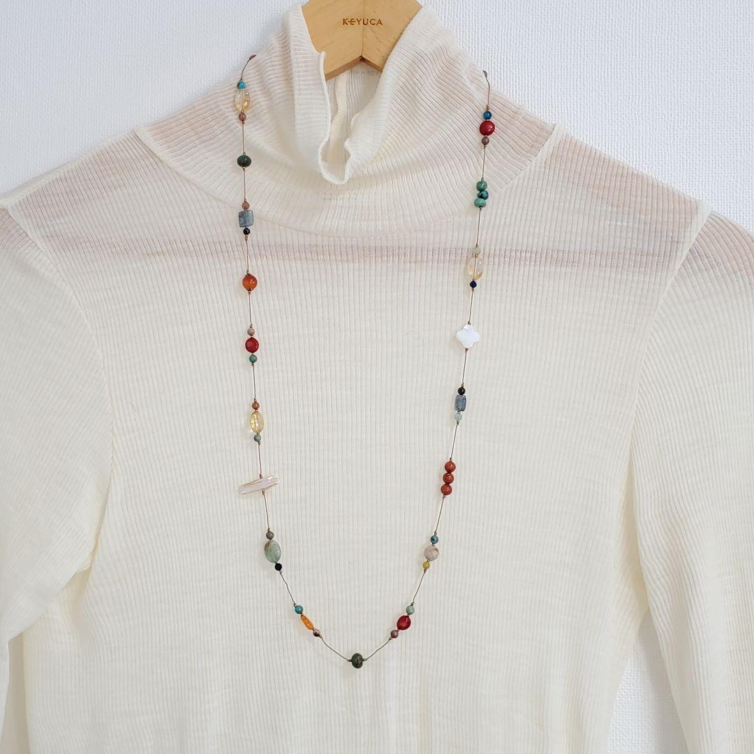 けまどん　シルクコードネックレス