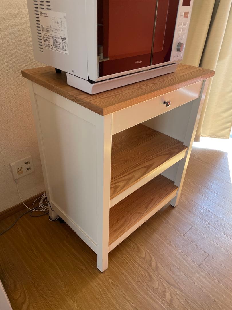 木製レンジ台 ホワイトとナチュラルウッド / Kitchen 