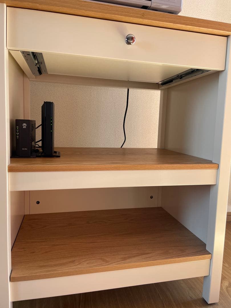 木製レンジ台 ホワイトとナチュラルウッド / Kitchen 