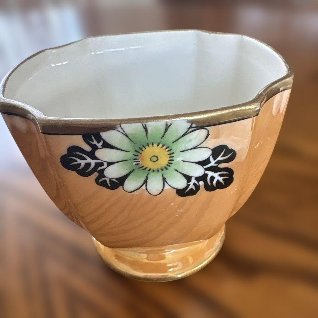 オールドノリタケ　ラスター彩　手付きバスケットと入れ物