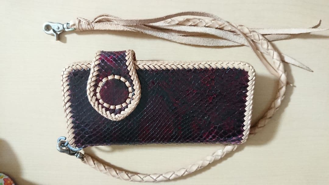 牛革★蛇革★ウォレット★パイソンレザー★財布★メンズ