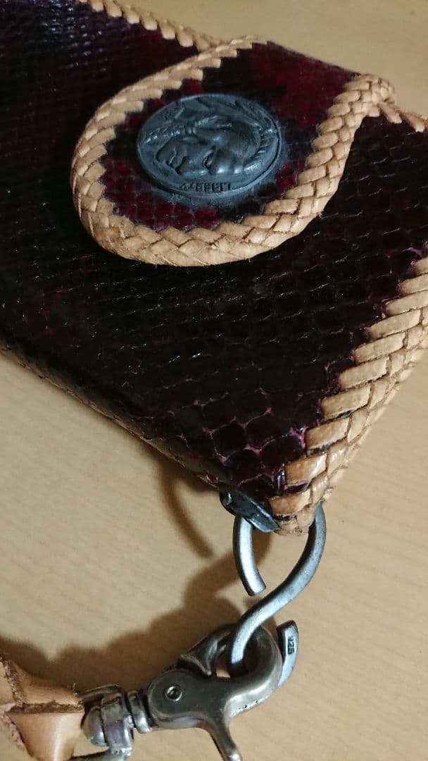 牛革★蛇革★ウォレット★パイソンレザー★財布★メンズ