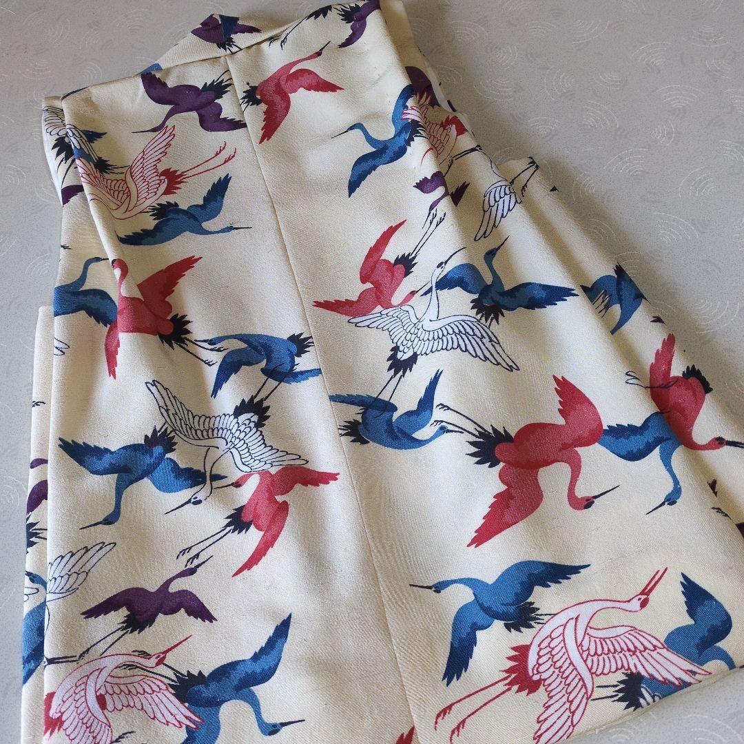 七五三３歳正絹手縫いの被布（中綿無し）アイボリー色