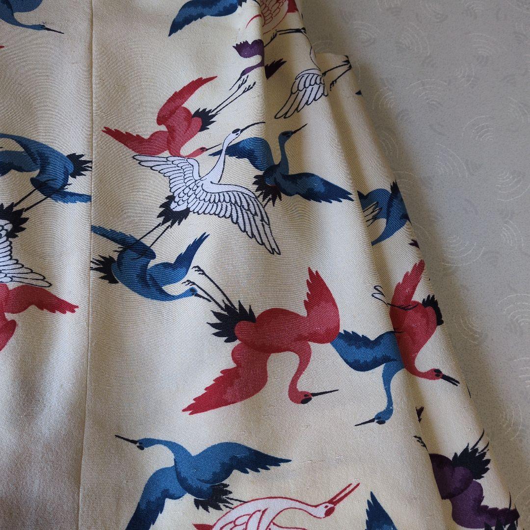 七五三３歳正絹手縫いの被布（中綿無し）アイボリー色