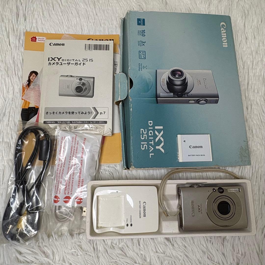 Canon カメラ　IXY 25IS PC1262 充電器　箱 コンデジ　動作品