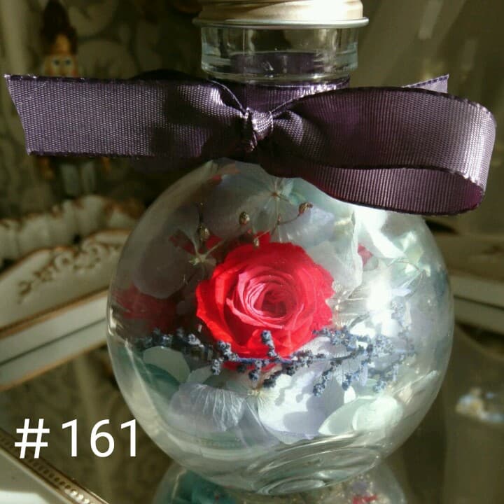 ◆ハーバリウム ＃161 ルビー色の bottle.:*:・'