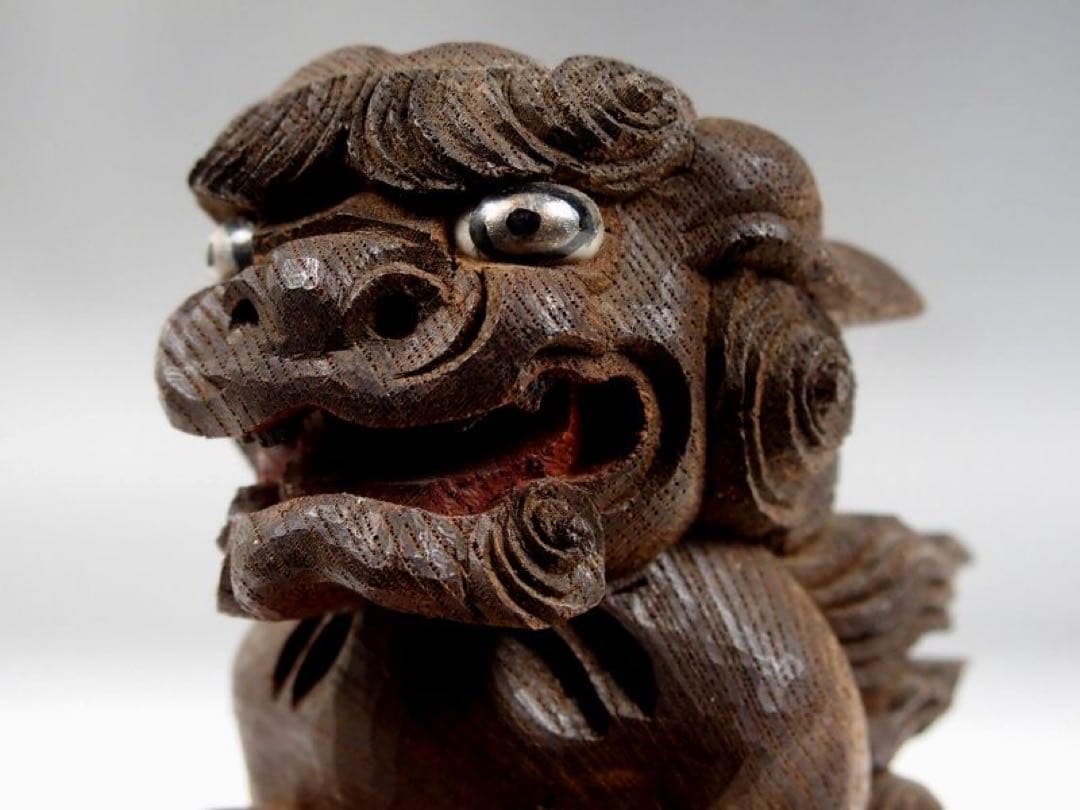 プロハヤ【木鼻　唐獅子】ガラス眼　魔除け　だんじり　社寺彫刻