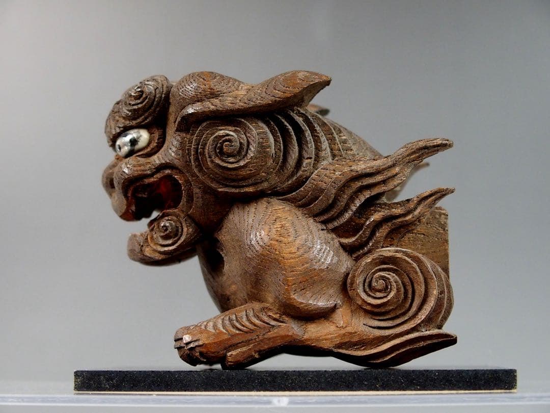 プロハヤ【木鼻　唐獅子】ガラス眼　魔除け　だんじり　社寺彫刻
