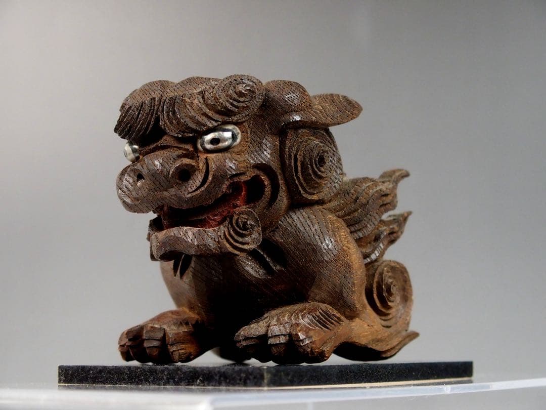 プロハヤ【木鼻　唐獅子】ガラス眼　魔除け　だんじり　社寺彫刻