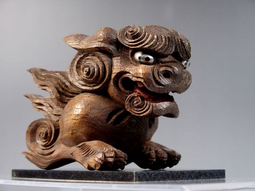 プロハヤ【木鼻　唐獅子】ガラス眼　魔除け　だんじり　社寺彫刻