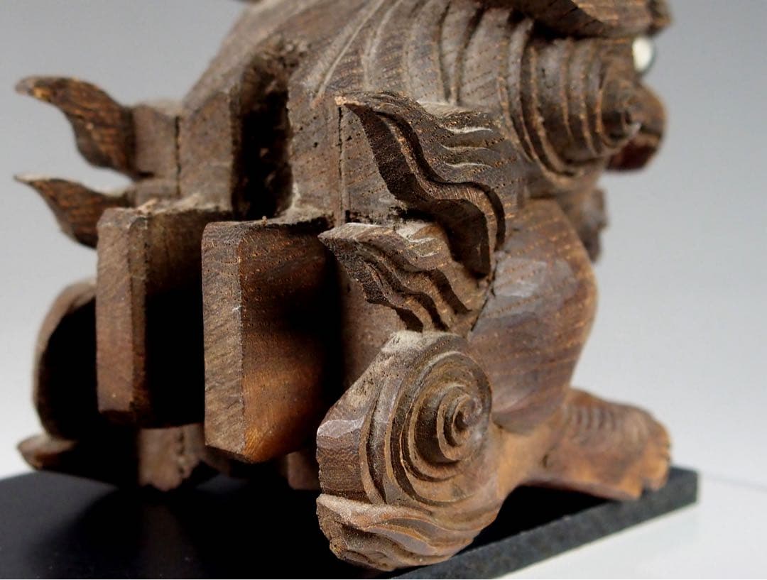 プロハヤ【木鼻　唐獅子】ガラス眼　魔除け　だんじり　社寺彫刻