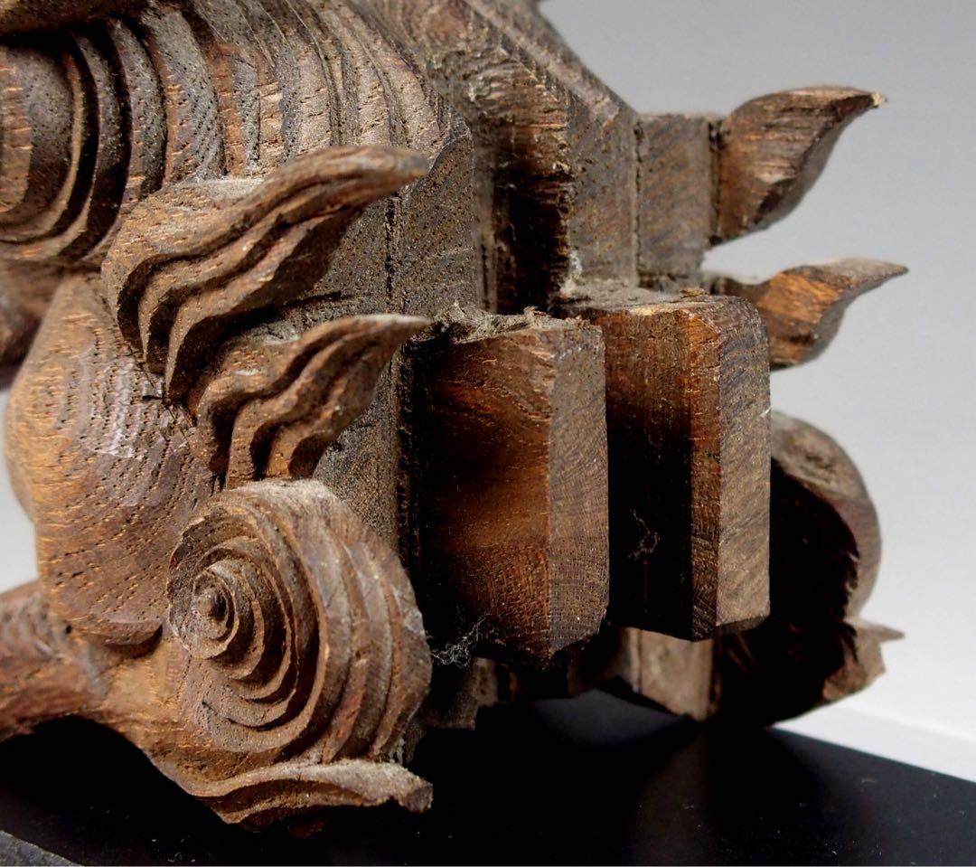 プロハヤ【木鼻　唐獅子】ガラス眼　魔除け　だんじり　社寺彫刻