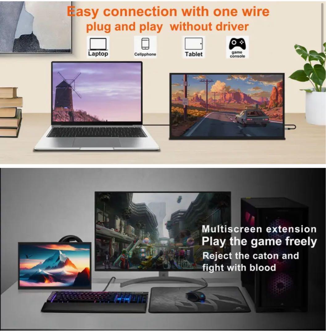 16インチポータブルモニター 1920x1200モバイルモニター新品未使用