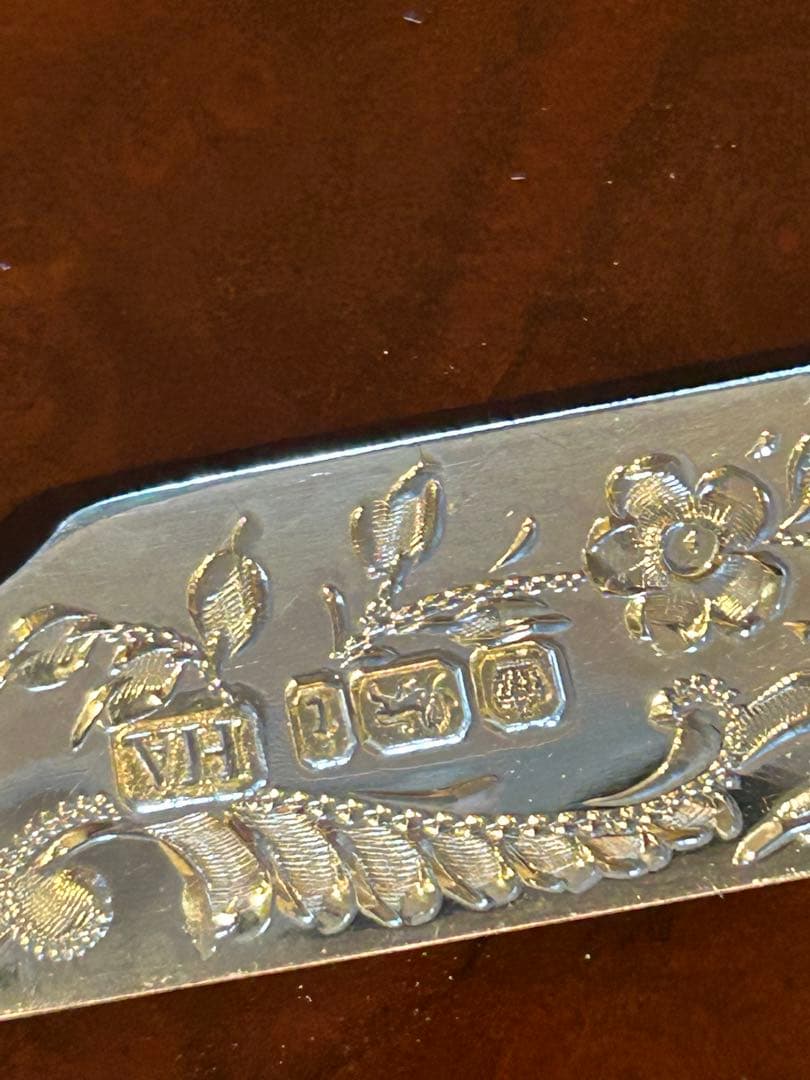 スターリングシルバー　 デザートナイフ&フォーク　イギリスアンティーク