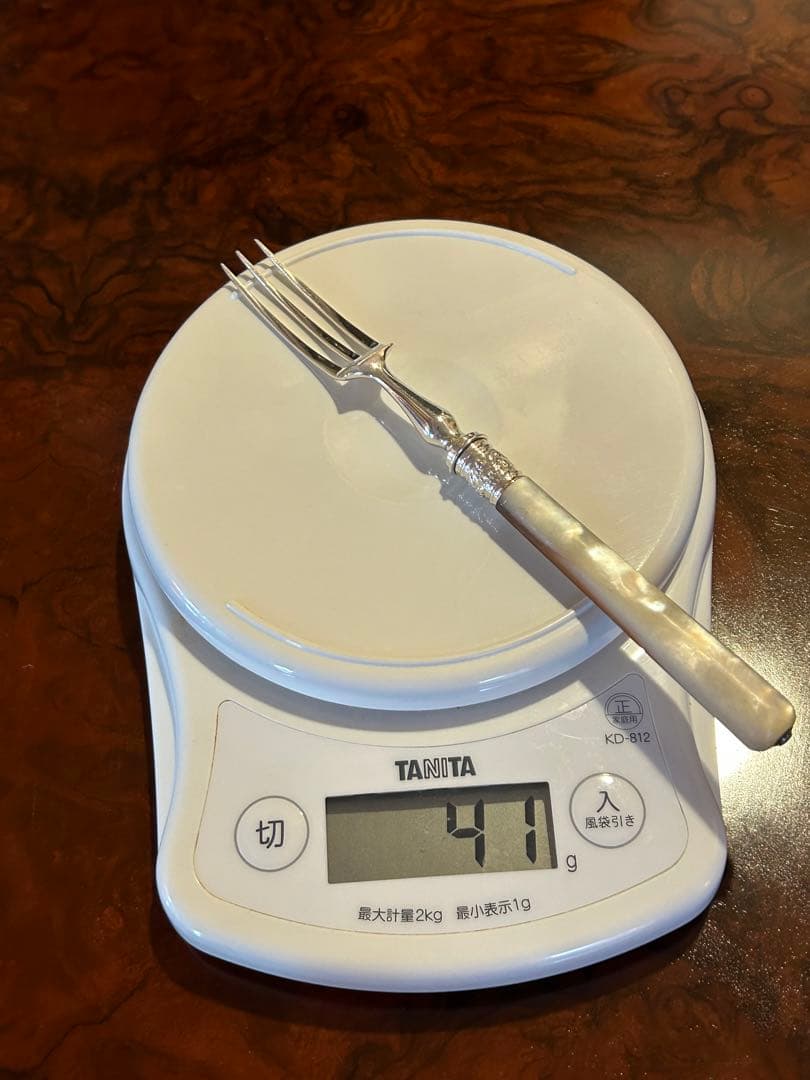 スターリングシルバー　 デザートナイフ&フォーク　イギリスアンティーク