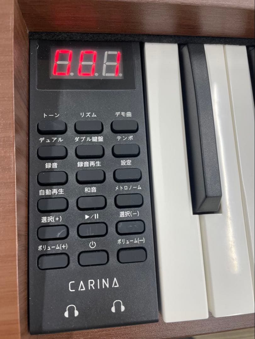 スタンド付き　電子ピアノ88鍵盤　給電タイプ　木目調ボディ　マホガニー