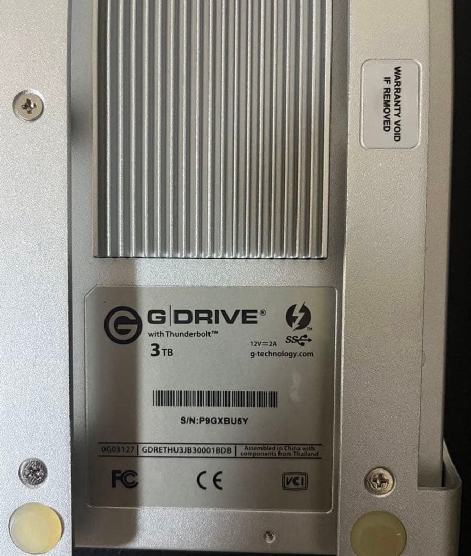 G-Technology G-DRIVE 3TB 外付けHDD ⑥