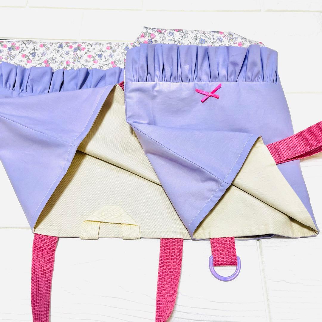 入園入学　5点セット パープル✖️苺ホワイト