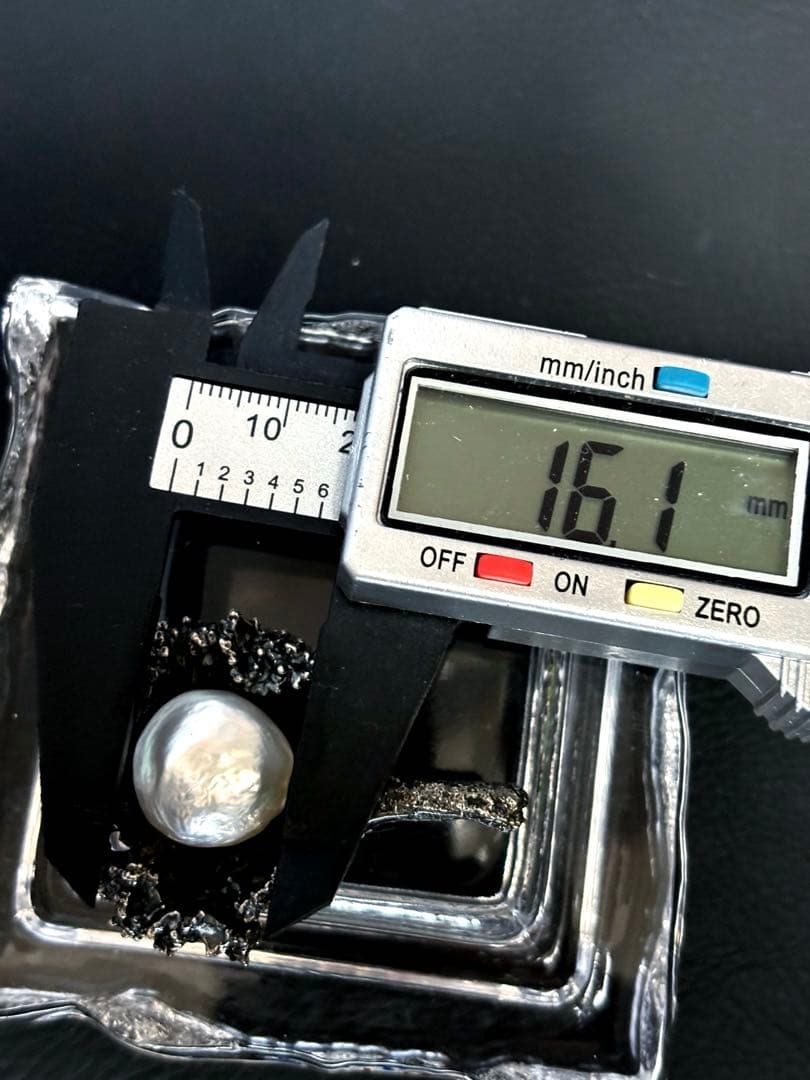 silver 925 大粒パール　ネックレス　トップ