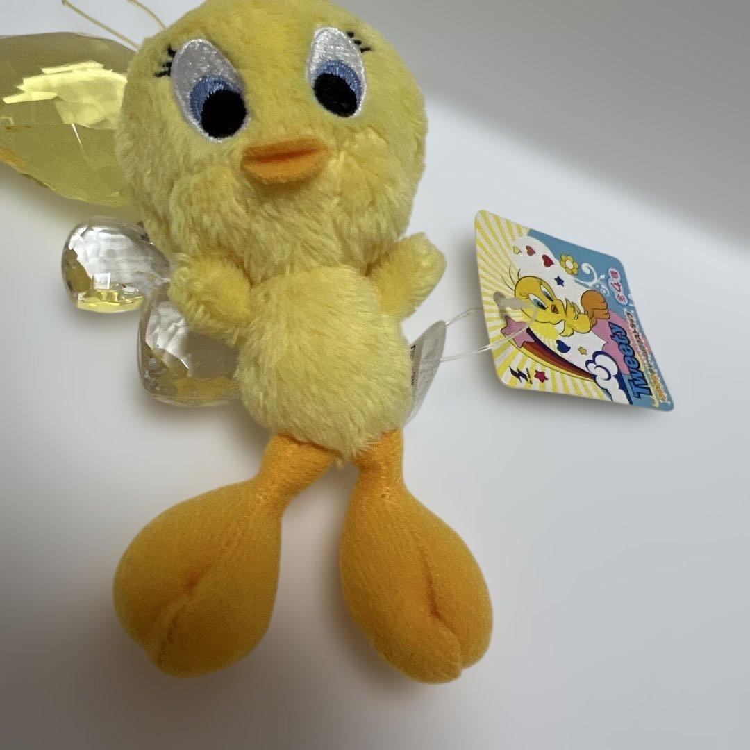 トゥイーティー　キラキラチャーム付きストラップ　ぬいぐるみ　マスコット