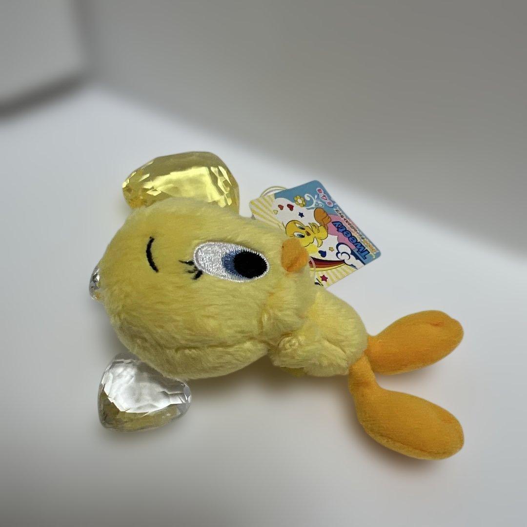 トゥイーティー　キラキラチャーム付きストラップ　ぬいぐるみ　マスコット