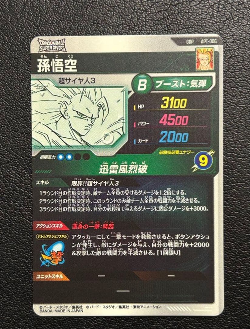 ダイバーズ アドバンスパック 40th APT-006 孫悟空 GDR