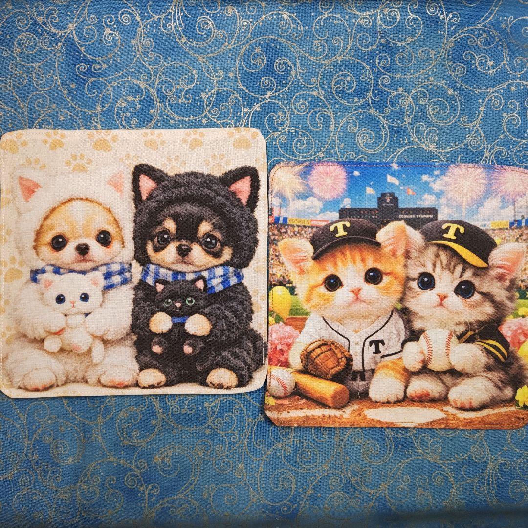 マーブル☆　ハンカチ　ワンにゃんこ柄12/28　19枚